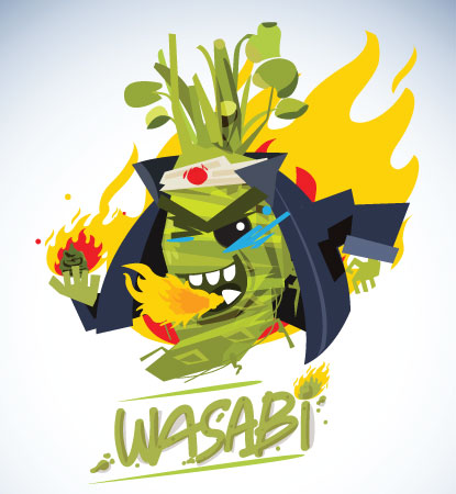 Wasabi ist ein scharfes Abimotto für einen cooler Jahrgang
